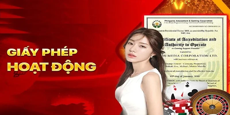 PAGCOR cũng là chứng chỉ quan trọng của nhà cái